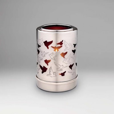 Silver Birds Tealight Urn