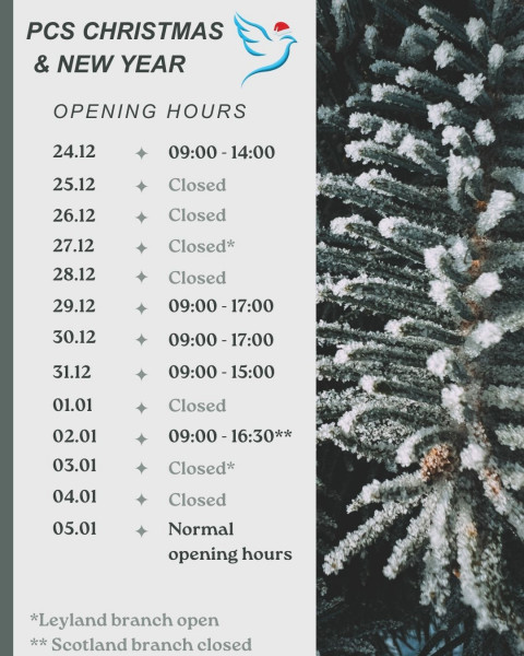 Christmas Opening Hours